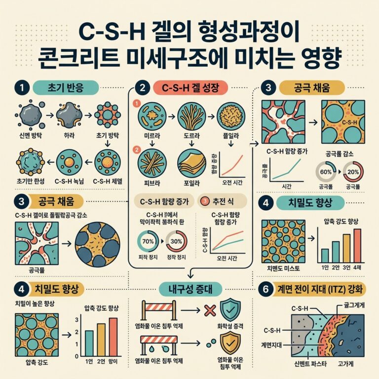 ai thumbnail infographic C S H 겔의 형성과정이 콘크리트 미세구조에 미치는 영향 1786458471