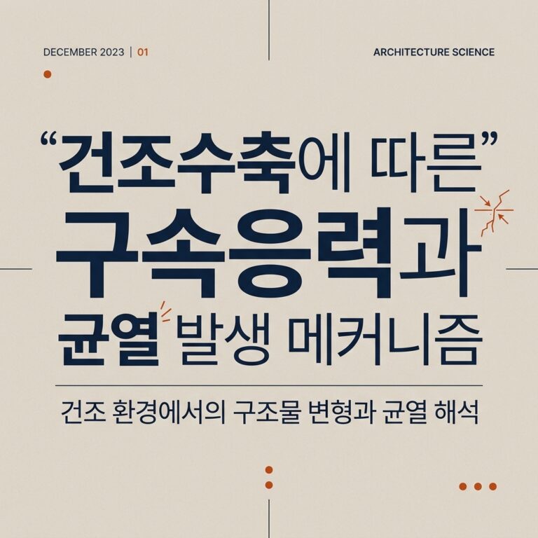 ai thumbnail typography 건조수축에 따른 구속응력과 균열 발생 메커니즘 1786504130