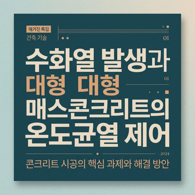 ai thumbnail typography 수화열 발생과 대형 매스콘크리트의 온도균열 제어 1786782916
