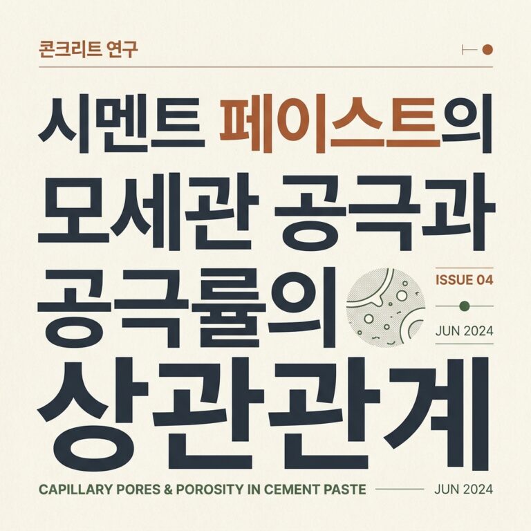 ai thumbnail typography 시멘트 페이스트의 모세관 공극과 공극률의 상관관계 1786502718