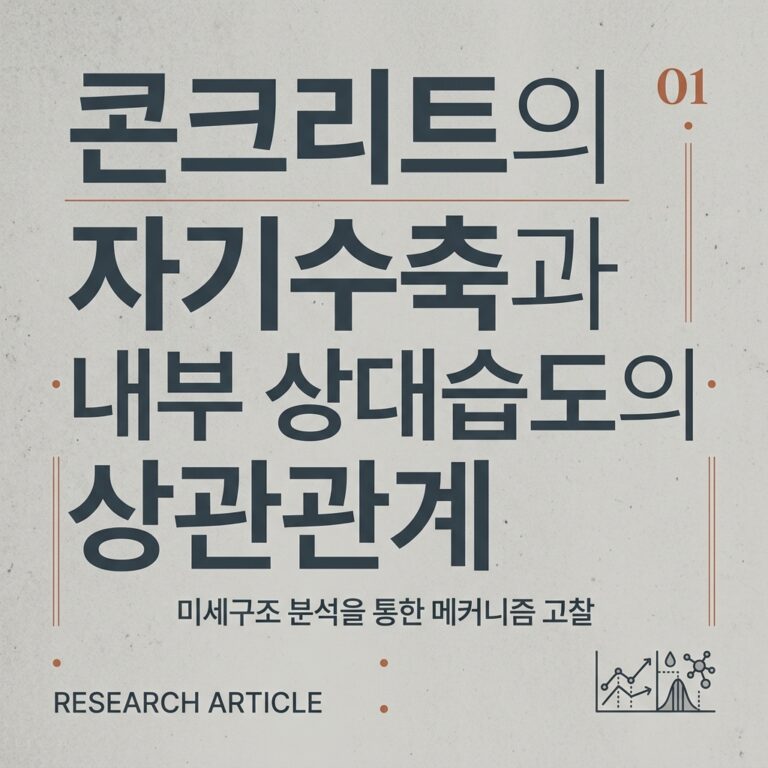 ai thumbnail typography 콘크리트의 자기수축과 내부 상대습도의 상관관계 1786503879
