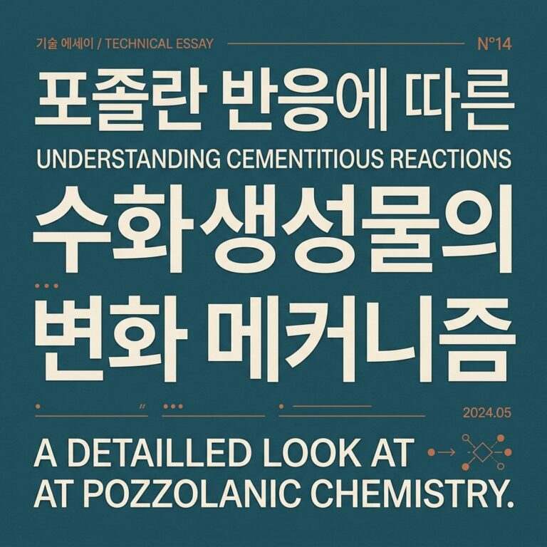 ai thumbnail typography 포졸란 반응에 따른 수화생성물의 변화 메커니즘 1786502331