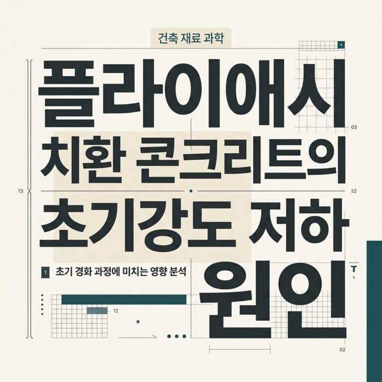 ai thumbnail typography 플라이애시 치환 콘크리트의 초기강도 저하 원인 1786783502