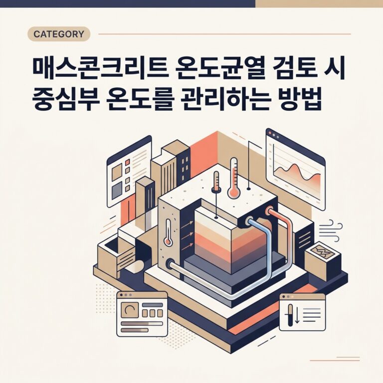 ai thumbnail branding 매스콘크리트 온도균열 검토 시 중심부 온도를 관리하는 방법 1788317563