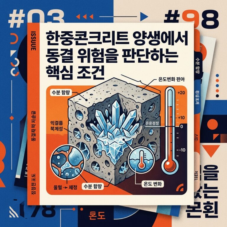 ai thumbnail poster 한중콘크리트 양생에서 동결 위험을 판단하는 핵심 조건 1788317917