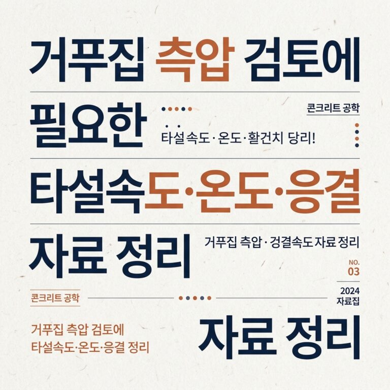 ai thumbnail typography 거푸집 측압 검토에 필요한 타설속도·온도·응결 자료 정리 1789697395