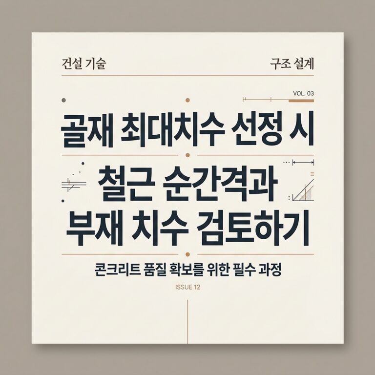 ai thumbnail typography 골재 최대치수 선정 시 철근 순간격과 부재 치수 검토하기 1789626559