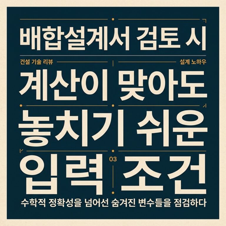 ai thumbnail typography 배합설계서 검토 시 계산이 맞아도 놓치기 쉬운 입력 조건 1789625709