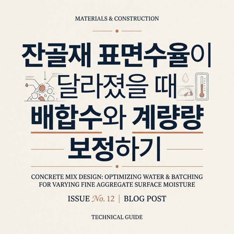 ai thumbnail typography 잔골재 표면수율이 달라졌을 때 배합수와 계량량 보정하기 1789626267