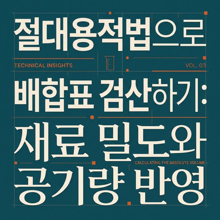 ai thumbnail typography 절대용적법으로 배합표 검산하기 재료 밀도와 공기량 반영 1789626452