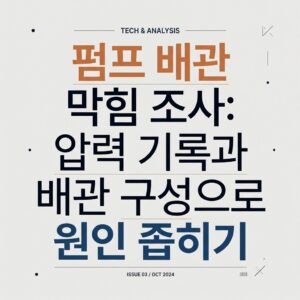 ai thumbnail typography 펌프 배관 막힘 조사 압력 기록과 배관 구성으로 원인 좁히기 1789697085