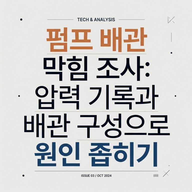 ai thumbnail typography 펌프 배관 막힘 조사 압력 기록과 배관 구성으로 원인 좁히기 1789697085
