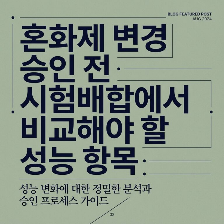 ai thumbnail typography 혼화제 변경 승인 전 시험배합에서 비교해야 할 성능 항목 1789625888