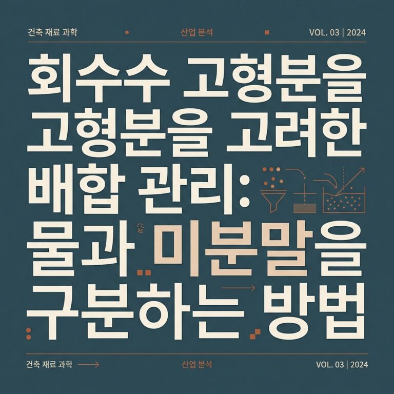 ai thumbnail typography 회수수 고형분을 고려한 배합 관리 물과 미분말을 구분하는 방법 1789696996