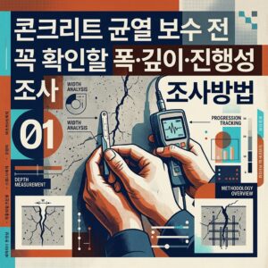ai thumbnail poster 콘크리트 균열 보수 전 꼭 확인할 폭·깊이·진행성 조사방법 1791876066
