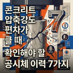콘크리트 압축강도 편차가 클 때 확인해야 할 공시체 이력 7가지