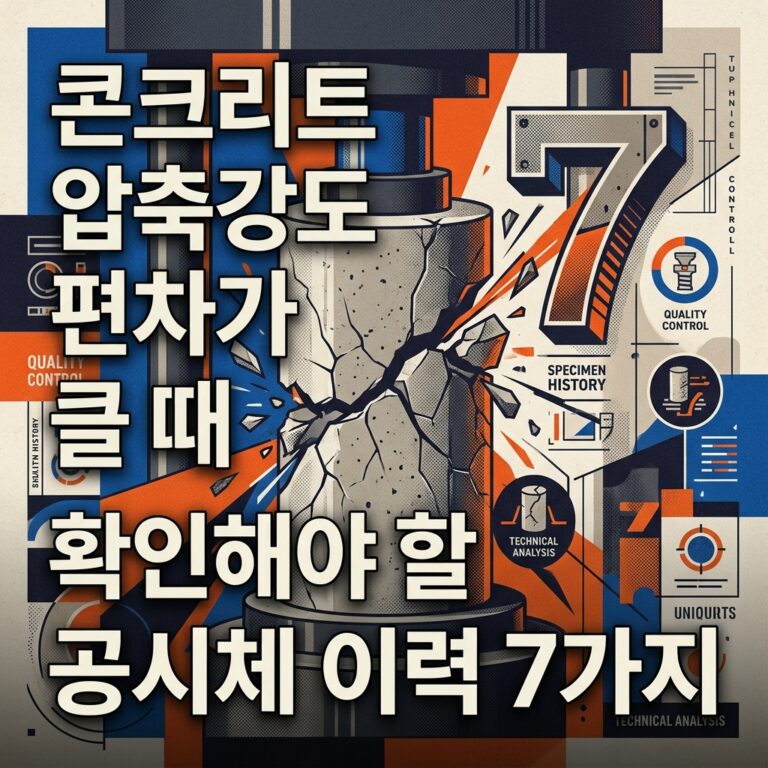 콘크리트 압축강도 편차가 클 때 확인해야 할 공시체 이력 7가지