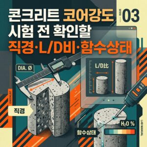 ai thumbnail poster 콘크리트 코어강도 시험 전 확인할 직경·LD비·함수상태 1791782036